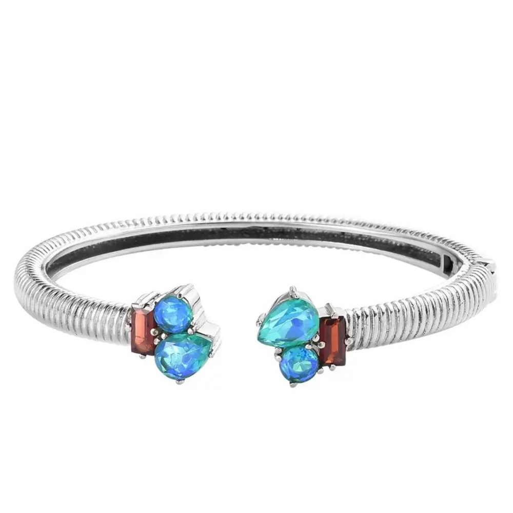 Peacock Quartz & Garnet Bracelet